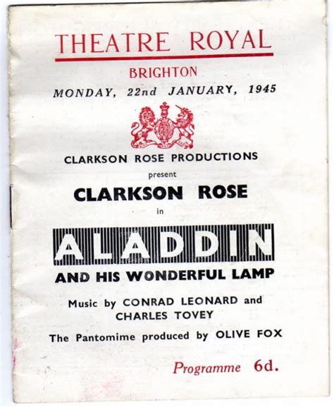 Aladdin:wartime pantomime | Theatre Royal | My Brighton and Hove