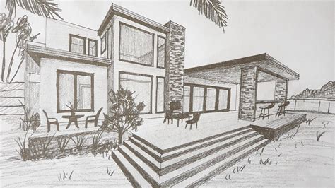 house drawing sketch modern - Nikki Lauer