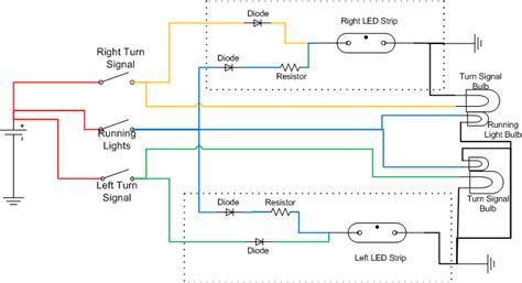 Wiring Flexible LED Strip to turn signal