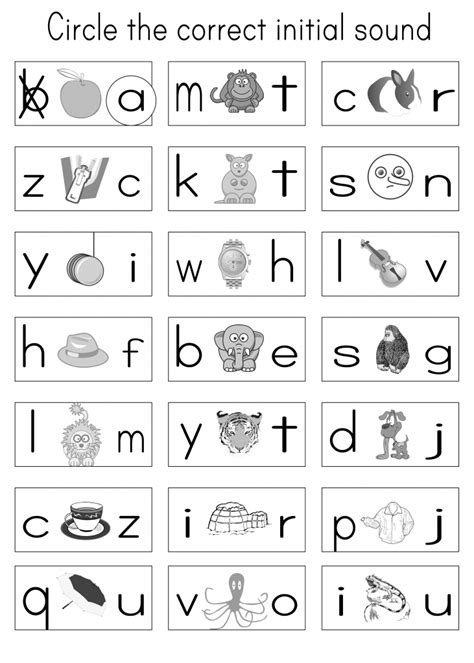 Free Printable Kindergarten Phonics Worksheets