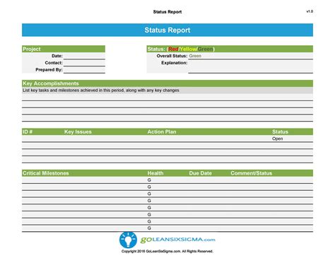 9 Project Status Report Template - Perfect Template Ideas