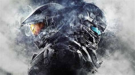 Halo 5 Master Chief and Spartan Locke Wallpaper Merged [2560x1440] : halo