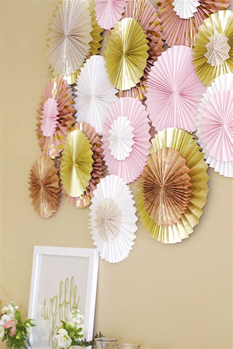 Dash of Grace | Paper fan decorations, Paper decorations diy, Paper rosettes