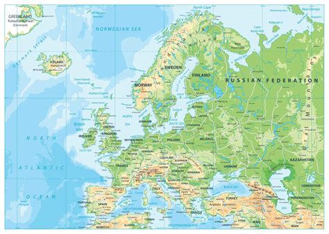 Physical Map of Europe | Map of Europe | Europe Map