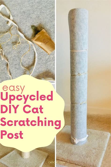 Upcycled DIY Cat Scratching Post with Carpet [Easy Tutorial]