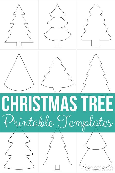 Christmas Tree Templates Free Printable Outlines Patterns In All Shapes Sizes