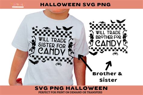 Funny Halloween shirt SVG PNG kid trick or treat (2685949)