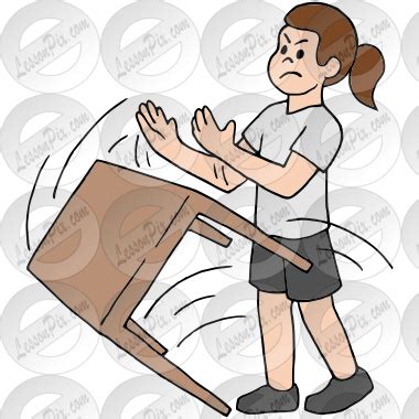 Tantrum Picture for Classroom / Therapy Use - Great Tantrum Clipart