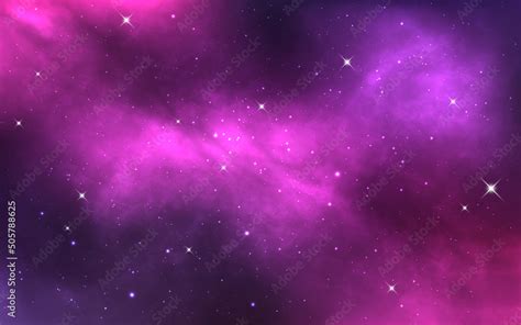 Purple galaxy. Space starry texture. Realistic cosmos with stardust. Deep bright universe. Color ...