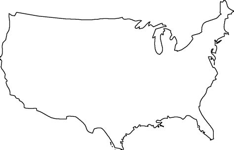 blank-map-of-the-continental-united-states | United states map, Map outline, Printable maps