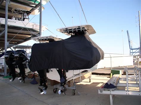 Shop for Boston Whaler 320(Outrage) T-Top Boat Cover by La Porte