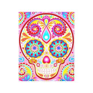 Sugar Skull Wrapped Canvas Prints | Zazzle.co.uk