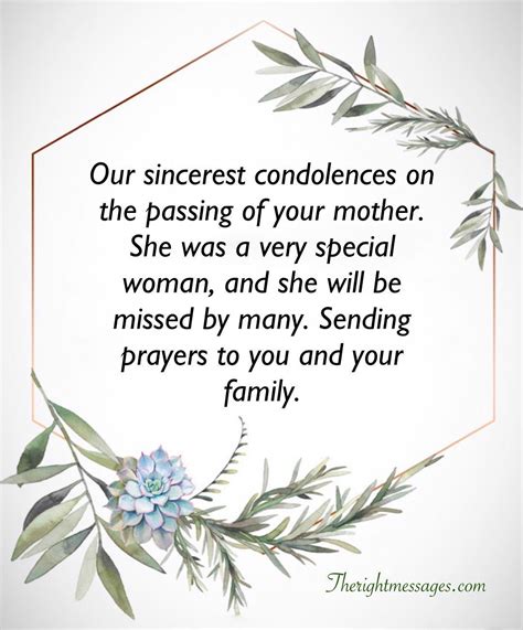 Condolence Quotes For Loss Of Mother