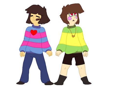 How i draw Frisk and Chara by L4UGHY-S4PPHY on DeviantArt