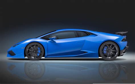 Lamborghini Huracan blue supercar side view wallpaper | cars | Wallpaper Better