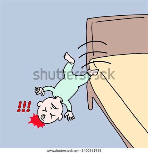 Baby Fell Off Bed Hit His Stock Illustration 1400581988 | Shutterstock