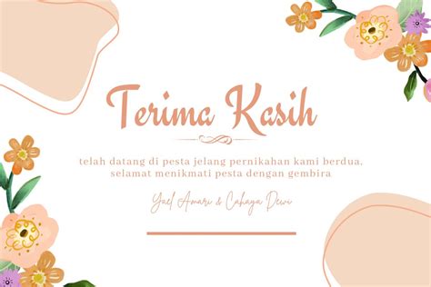 Penuh Warna Ceria Kartu Ucapan Terima Kasih - Templates by Canva | Templates, Place card holders ...