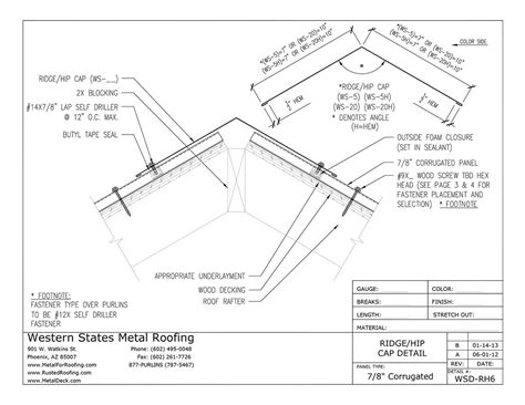 Ridge Hip Cap with Hems WS-5H Corrugated Trim and Flashing