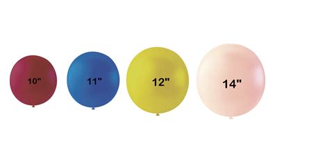 Balloon Sizes