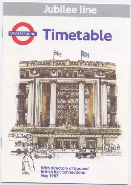 VINTAGE LONDON UNDERGROUND Jubilee Line timetable booklet May 1987 £1.00 - PicClick UK