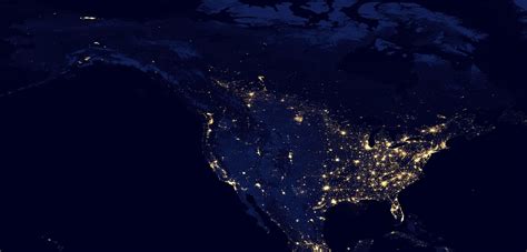 Night satellite photos of Earth