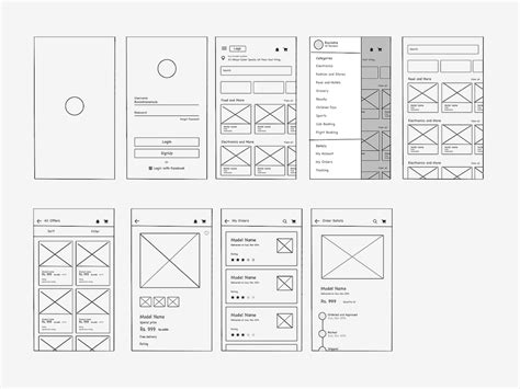 Wireframe examples for mobile apps and websites · Sketch