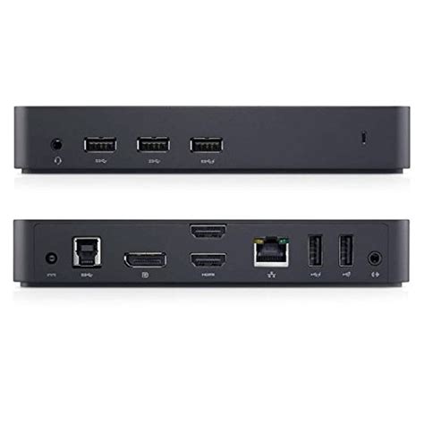 Dell USB 3.0 Ultra HD/4K Triple Display Docking Station (D3100), Black ...