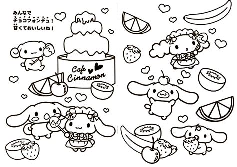 Happy Cinnamoroll Coloring Page - Free Printable Coloring Pages for Kids