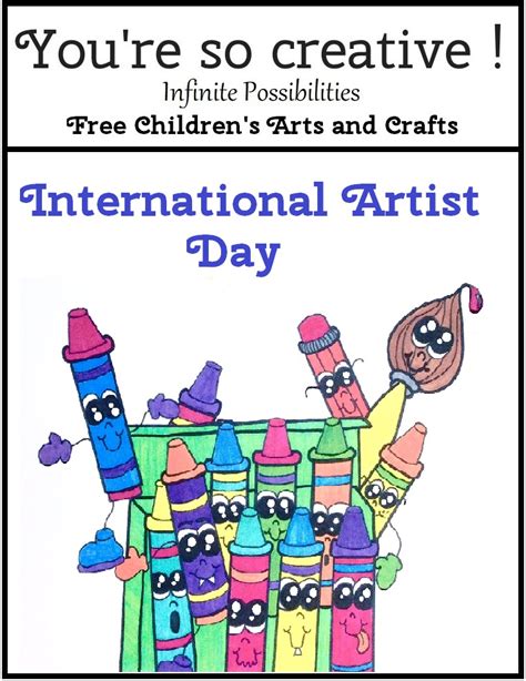 Fun art for kids on International Artist Day - You're so creative