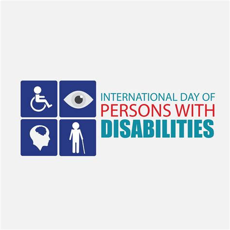 Vector Illustration of International Day of Persons with Disabilities. Simple and elegant design ...