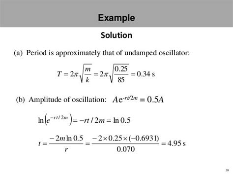 Topic 2 damped oscillation