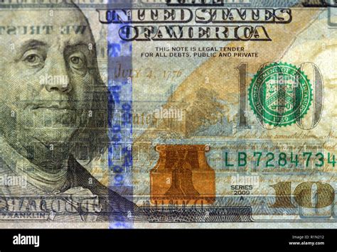 Watermark on new hundred dollar bill Stock Photo - Alamy