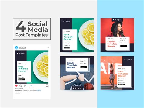 Social Media Post Design Templates Vol 24 by Dendy Herlambang on Dribbble