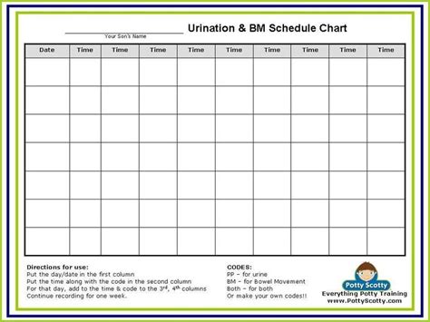 Free Printable Bowel Movement Record Chart - Printable Word Searches