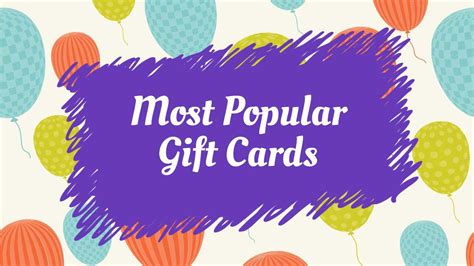 20 Most Popular Gift Cards in USA [Update 2022]