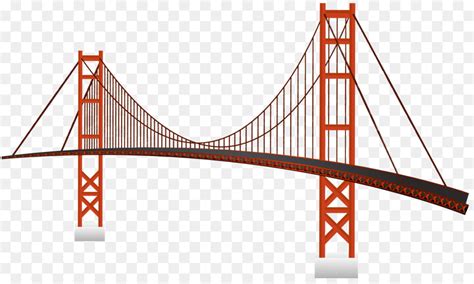 Golden Gate Bridge Simple suspension bridge Clip art - Simple Bridge Cliparts png download ...