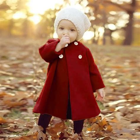 MUQGEW Winter Toddlers Girls Kids Baby Outwear Cloak Button Jacket Warm Coat Clothes winter ...