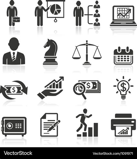 Business icons Royalty Free Vector Image - VectorStock