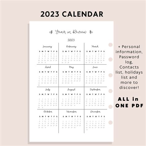 Monthly & Weekly Planner A4 2023 2023 Printable Planner 2023 - Etsy