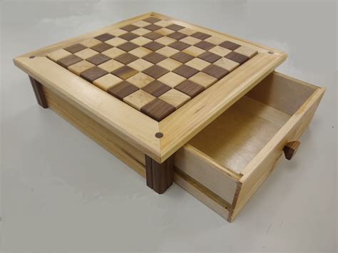 Woodworking Plans Chess Board With Drawer paper Plans - Etsy | Chess board, Woodworking plans ...