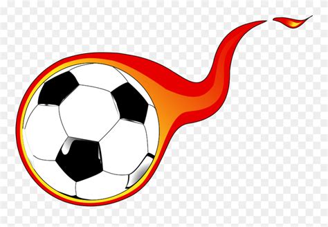 Kids Soccer Clip Art - Soccer Ball Fire Png Transparent Png (#20777) - PinClipart