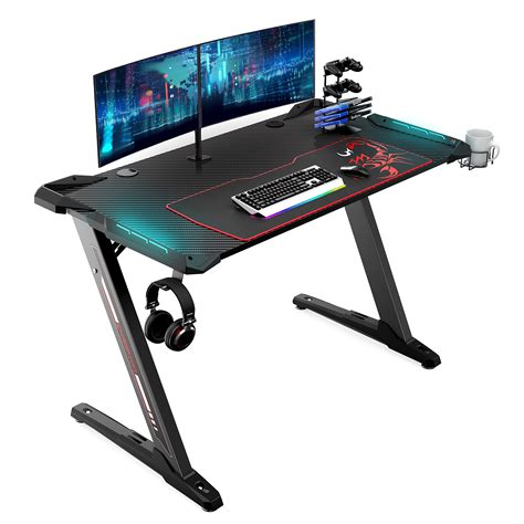 Buy EUREKA ERGONOMIC Gaming Desk Z Shaped Home Office Computer Desk, One-Piece Table Top with ...