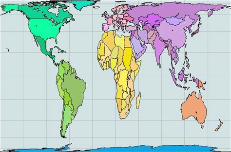 Gall-Peters projection map | Map, Cartography, Projection mapping