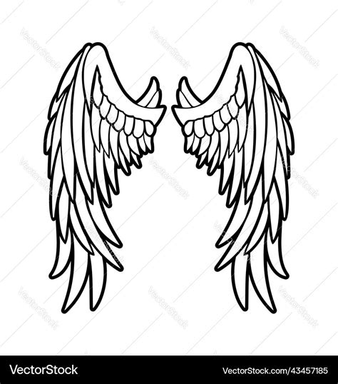 Classic beautiful angel wings Royalty Free Vector Image