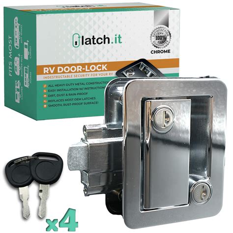 Buy LATCH.IT Chrome RV Door Latch | RV Door Locks for Travel Trailers | Travel Trailer Door ...