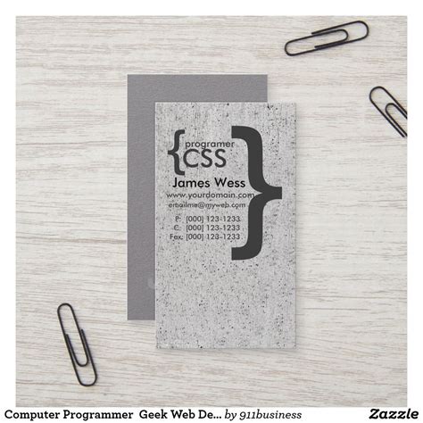 Computer Programmer Geek Web Designer Computer Business Card | Zazzle.com | Computer programmer ...