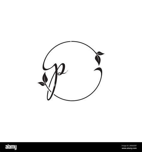 P circle leaf script letter logo design concept Stock Vector Image & Art - Alamy