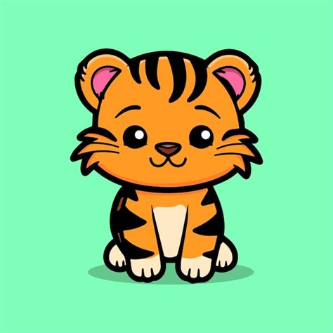 Premium Vector | Cartoon tiger drawing - a cute tiger by the - goods