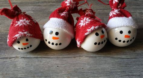 Homemade Snowman Ornament