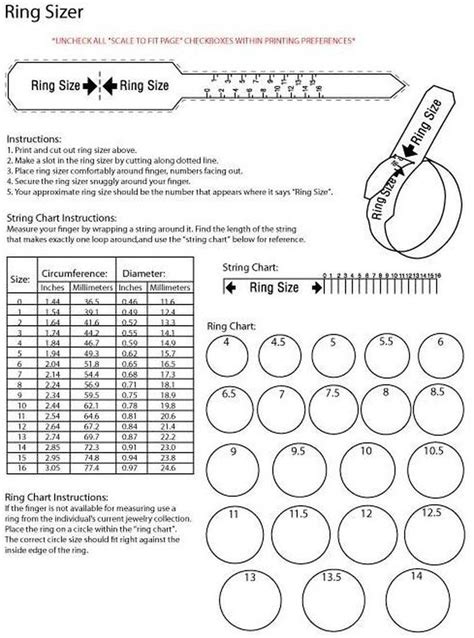 Free Printable Ring Sizer For Men